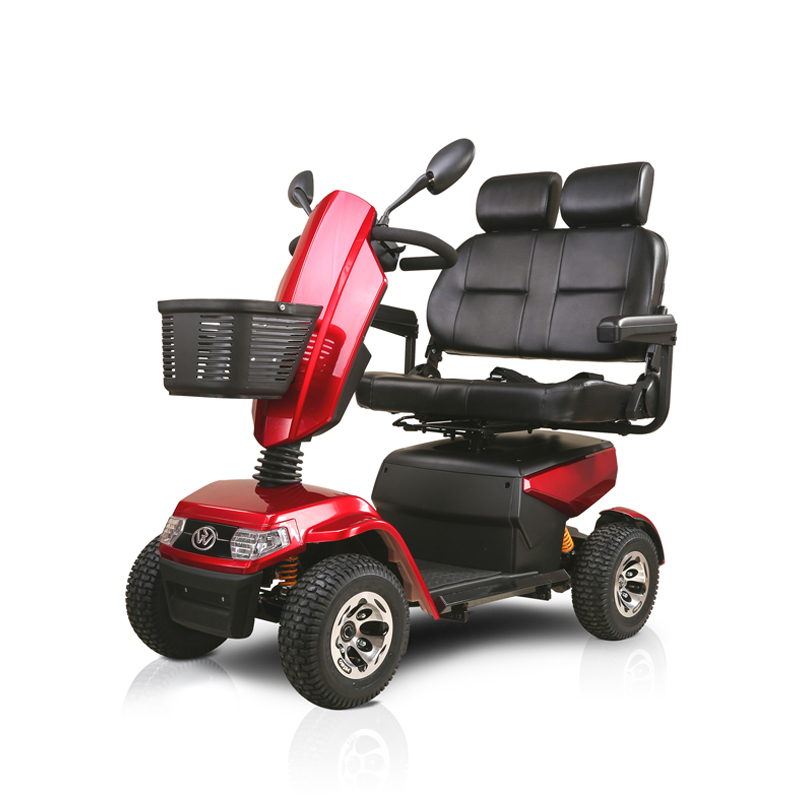 S70D 2 sièges Tricycle de scooter de mobilité âgée avec panier avec panier